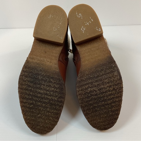 Coach Preston Booties With Genuine Shearling Trim Saddle Brown Women’s Size 7 - Picture 12 of 13